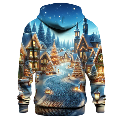 Frosty Village Scene Hoodie