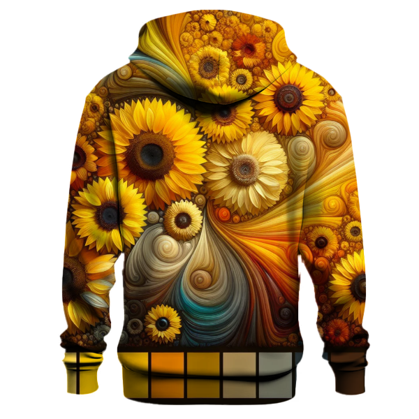 Sunflower Fields Tie-dye Design Hoodie