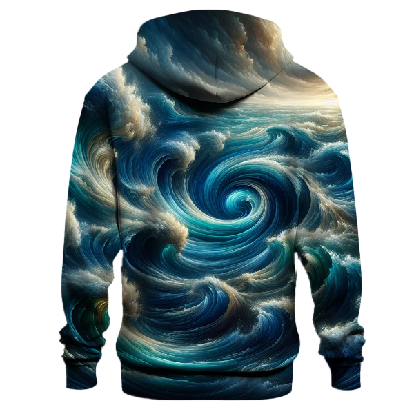 Dynamic Ocean Swirls Hoodie