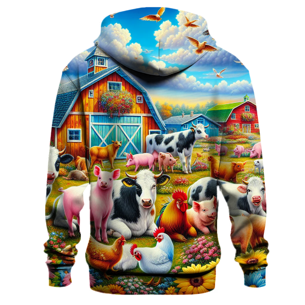 Playful Farm Friends Hoodie