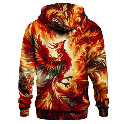 Fiery Phoenix Plume Hoodie