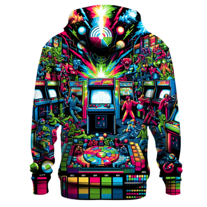 Vibrant Arcade Dreams Hoodie