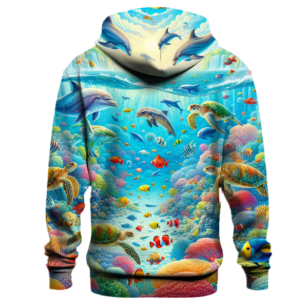 Whimsical Ocean Creatures Hoodie