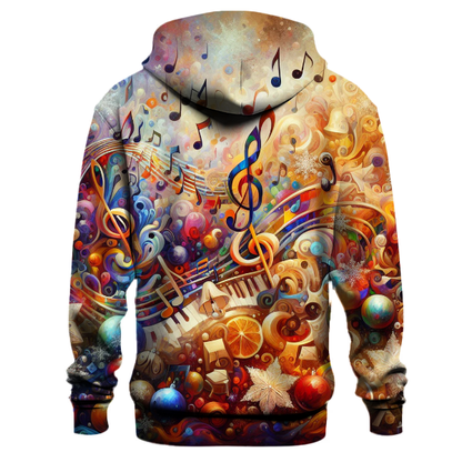 Joyful Christmas Music Notes Hoodie