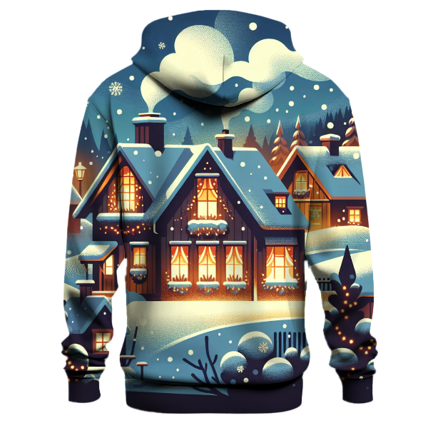 Snowy Village Nights Hoodie