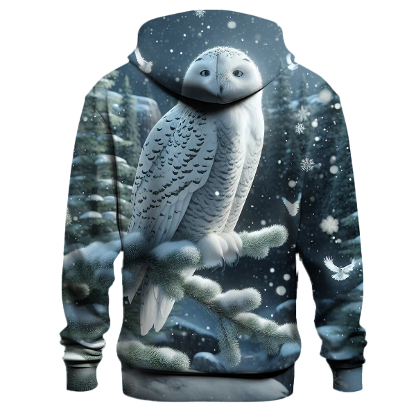 Snowy Owl Winter Charm Hoodie