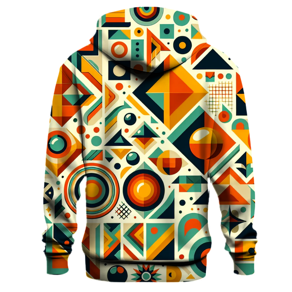 Retro Geometric Joy Hoodie Hoodie Trends