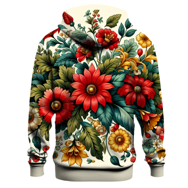 Nostalgic Floral Fusion Hoodie