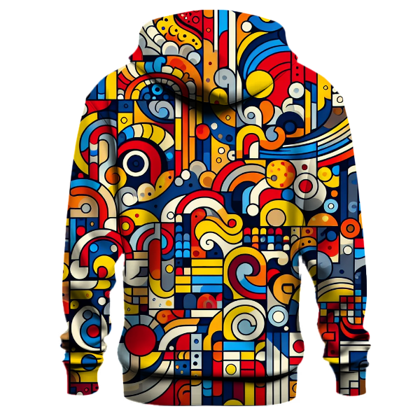 Funky Abstract Art Shapes Hoodie