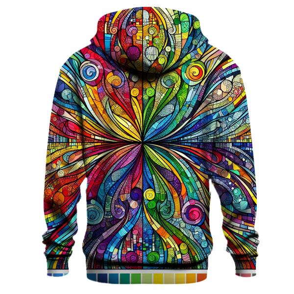 Vibrant Rainbow Mosaic Hoodie