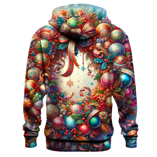 Whimsical Christmas Wreath Hoodie