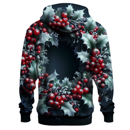 Frosted Holly Wreath Hoodie