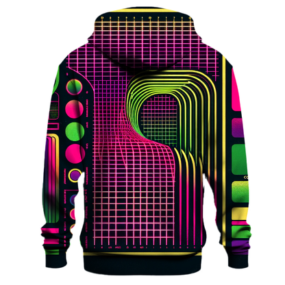 Funky Neon Grids Hoodie