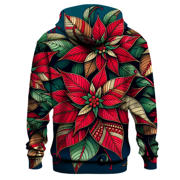 Festive Poinsettia Blossoms Hoodie