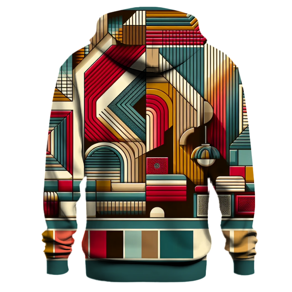 Vintage Geometric Groove Hoodie Designer Hoodies