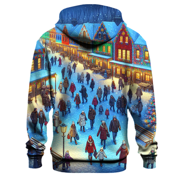 Snowy Town Christmas Lights Hoodie