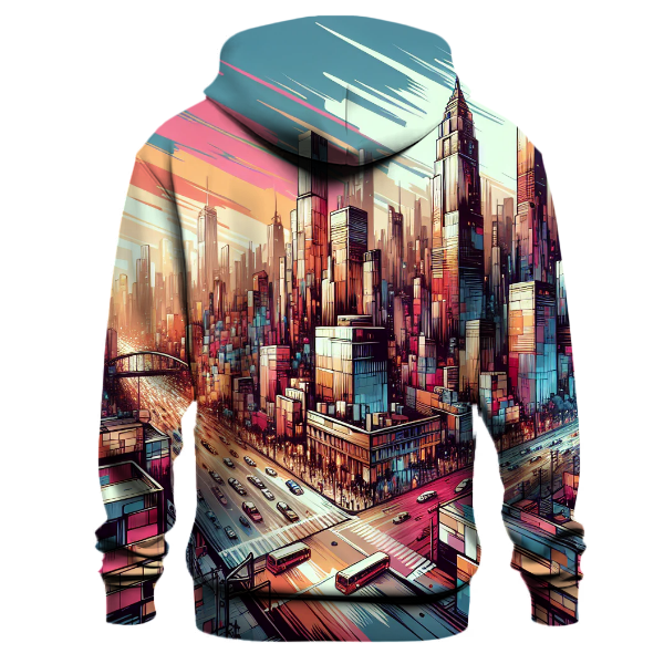 Vibrant Cityscape Adventures Hoodie