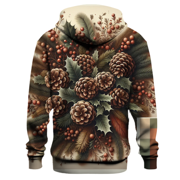 Pinecone and Holly Accent Hoodie