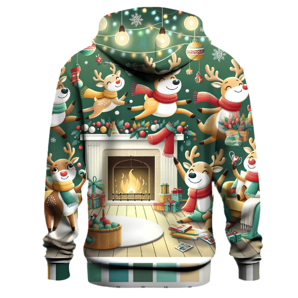 Joyful Reindeer Antics Hoodie