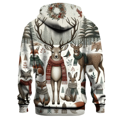 Rustic Woodland Animals Hoodie