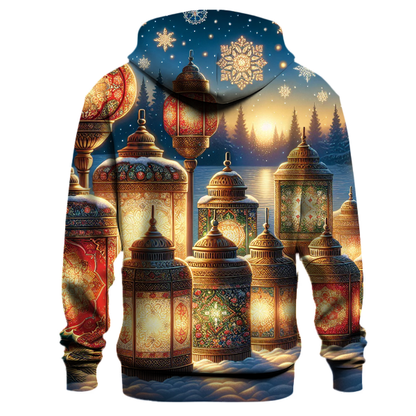 Christmas Lanterns and Snowflakes Delight Hoodie