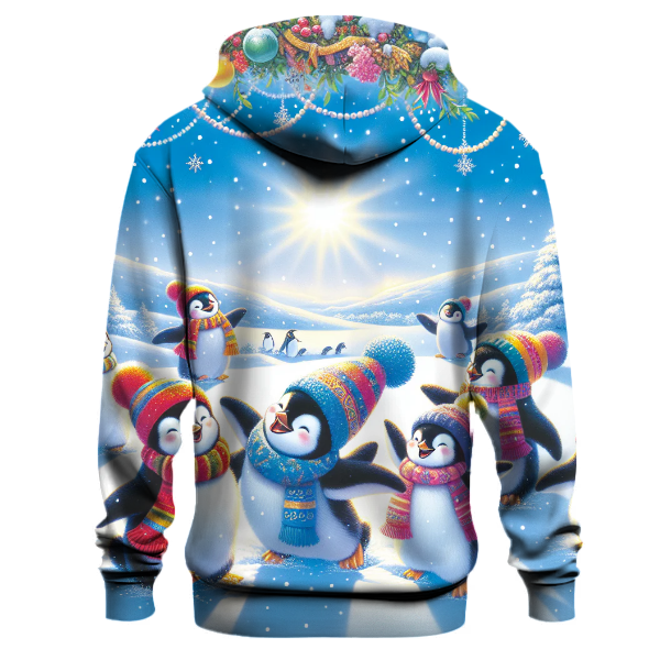 Chilly Penguins in Scarves Hoodie