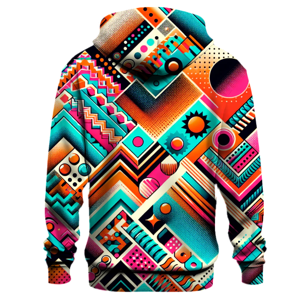 Colorful 80s Patterns Hoodie