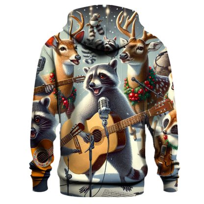 Festive Caroling Animals Hoodie