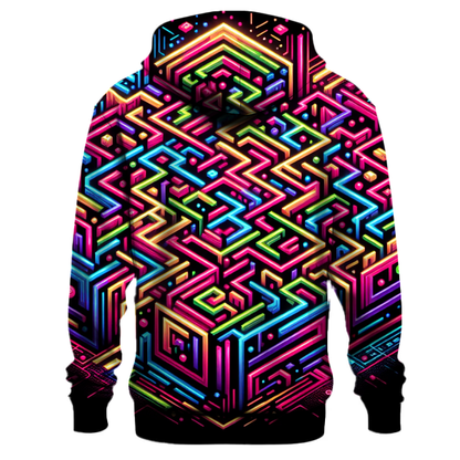 Neon Matrix Maze Hoodie