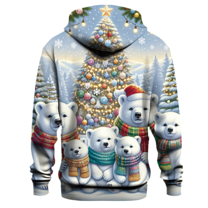 Polar Bear Family Celebration Hoodie