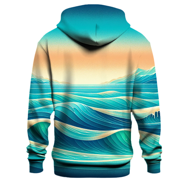 Crystal Blue Wave Gradient Hoodie