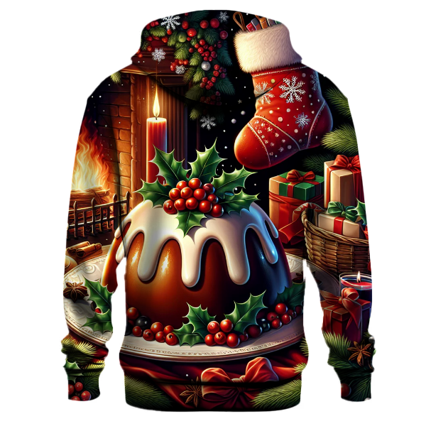 Whimsical Christmas Pudding Design Hoodie