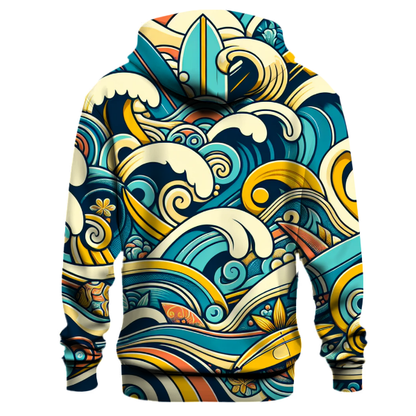 Classic 70s Surf Style Hoodie