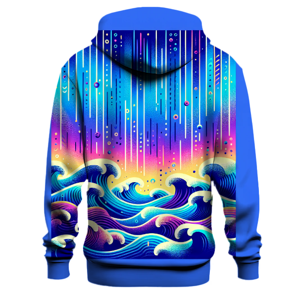 Electric Blue Waves Hoodie