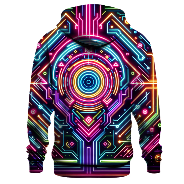 Techno Neon Glow Hoodie