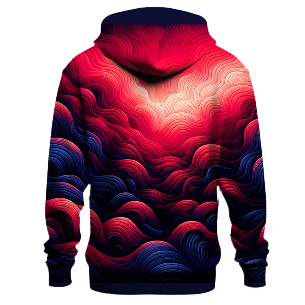 Crimson Wave Rush Hoodie