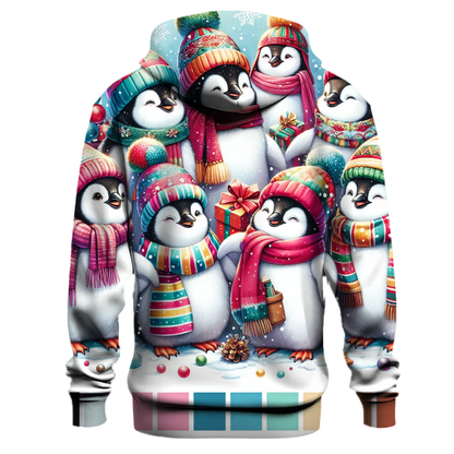 Jolly Christmas Penguin Squad Hoodie