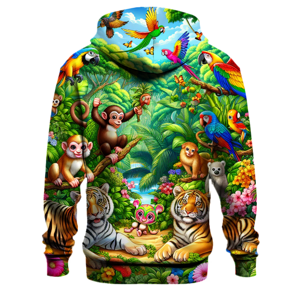 Playful Jungle Friends Hoodie