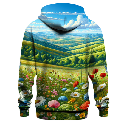 Charming Meadow Landscape Hoodie