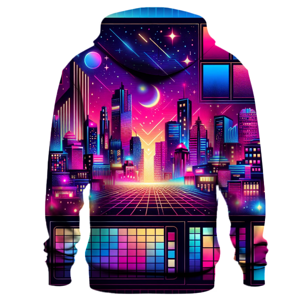 Electric Dream Cityscape Hoodie