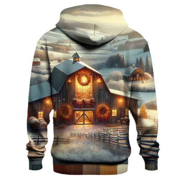 Rustic Holiday Barn Hoodie