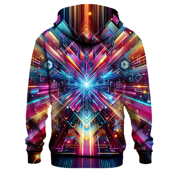 Neon Laser Lights Design Hoodie Pullover Hoodies