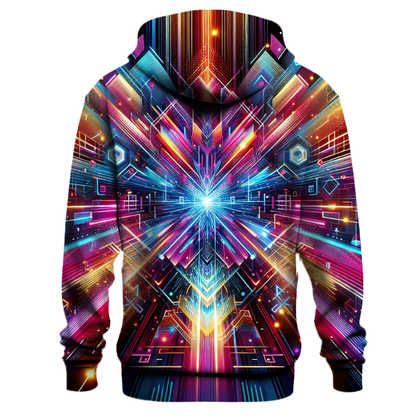 Neon Laser Lights Design Hoodie Pullover Hoodies