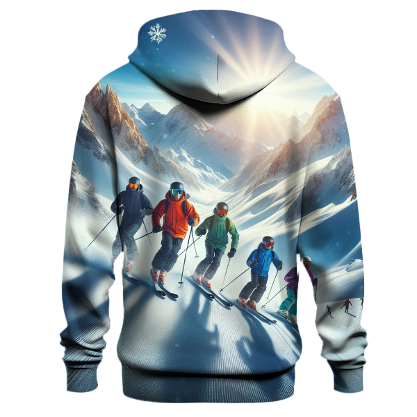 Skiing Alpine Trails Hoodie