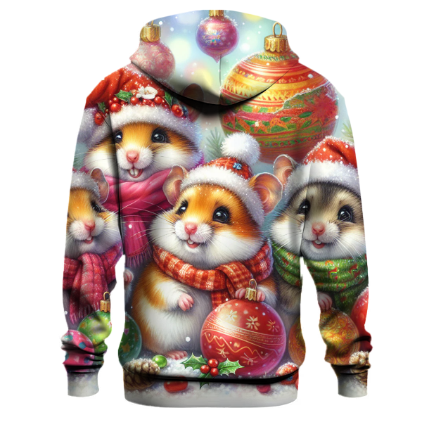 Whimsical Holiday Hamsters Hoodie