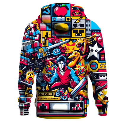 Retro Gaming Collage Hoodie