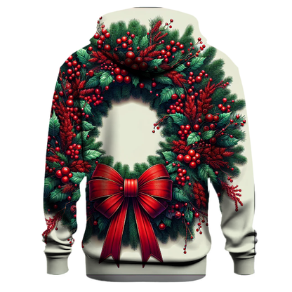 Festive Christmas Wreath Delight Hoodie