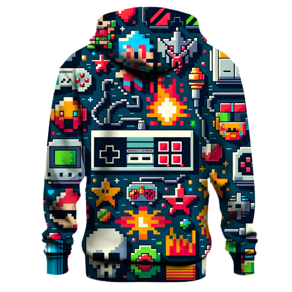 Retro Video Game Icons Hoodie