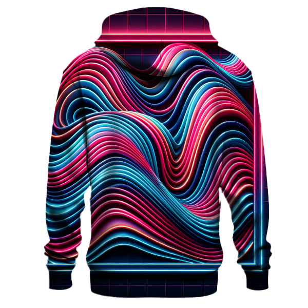 Neon Wave Design Hoodie Custom Hoodies