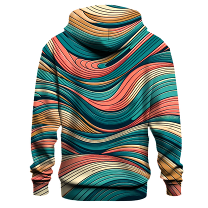 Abstract Waves of Color Hoodie